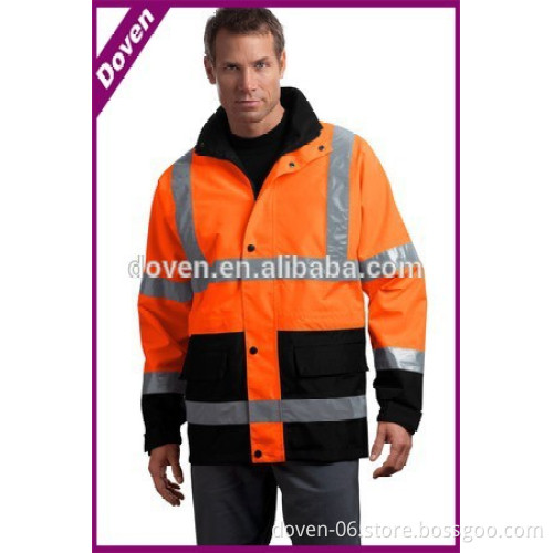 Reflective stripes security work jackets